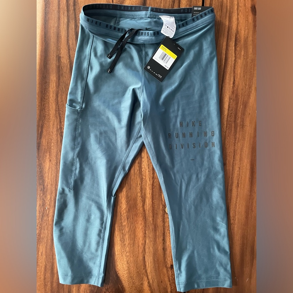 Nike Running Tights, Size Small Tight Fit, Blue